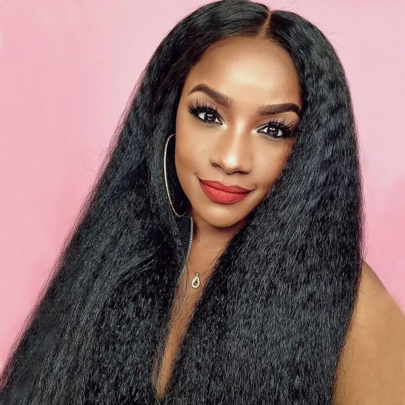 Glueless Wigs Human Hair Kinky Straight Maxfinesthair