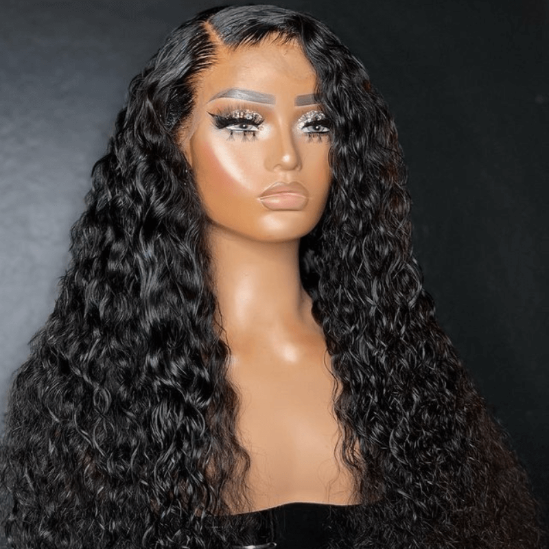 Human Hair Lace Front Wig Water Wave