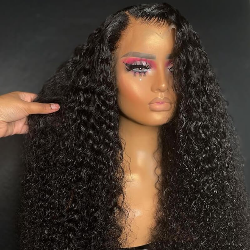 Human Hair Lace Front Wigs Deep Wave