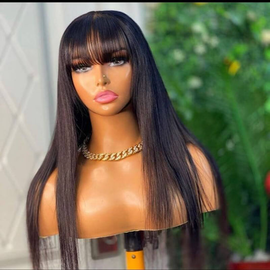 Lace Front Wigs With Bangs Straight